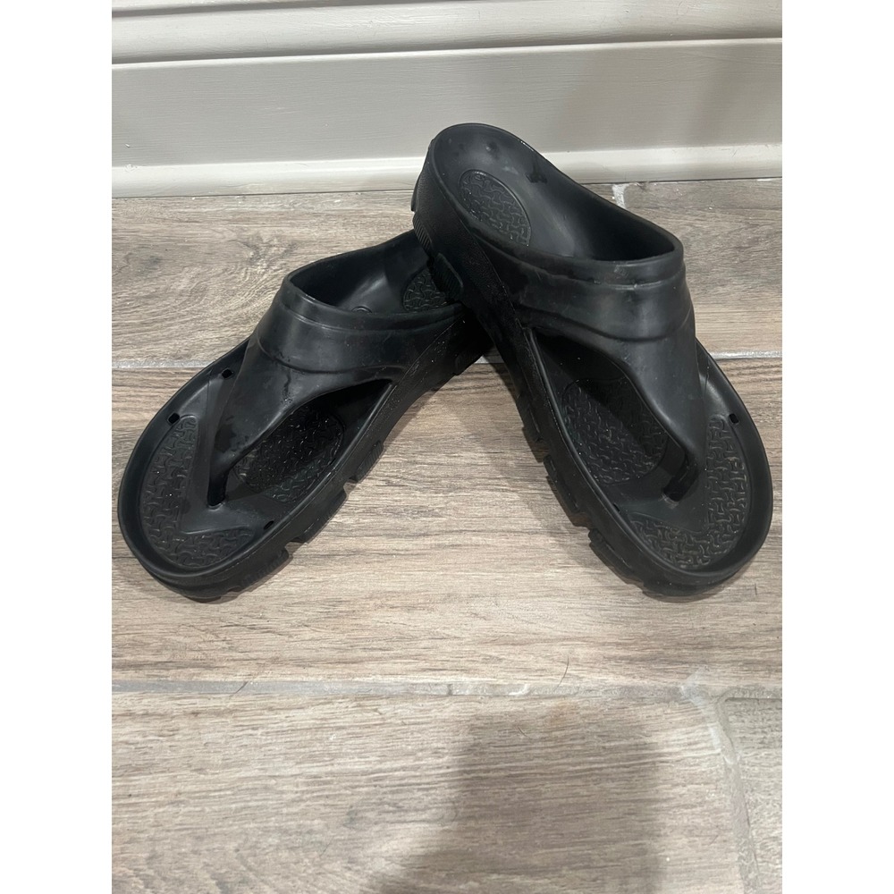 Birki's Birkenstock Barbados Sandals Mens 12 Womens 14 Sz 45 Black EVA Thong
